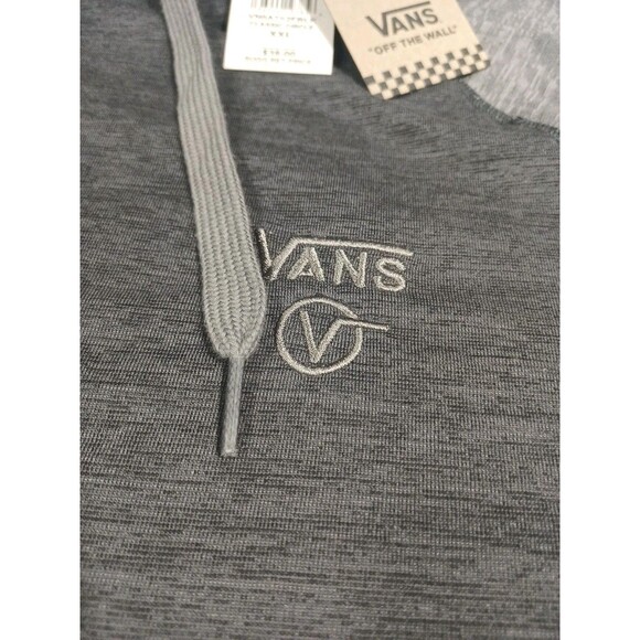 Vans Off The Wall Tee Hoodie Sweatshirt Men's XXL Two Tone Black/Gray NWT - Picture 7 of 14
